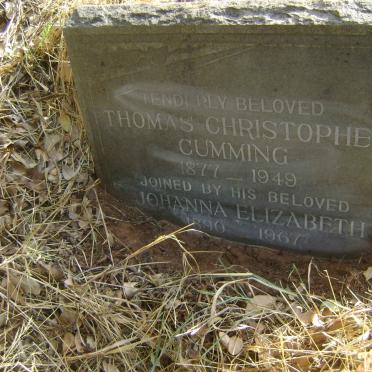 CUMMING Thomas Christopher 1877-1949 &amp; Johanna Elizabeth 1890-1967