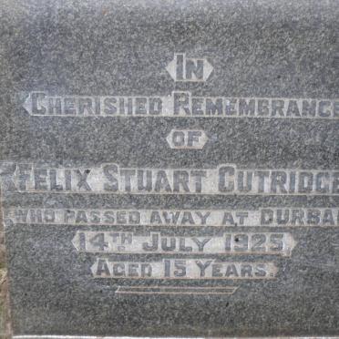 CUTRIDGE May Charlotte -1964 :: CUTRIDGE Felix Stuart -1925