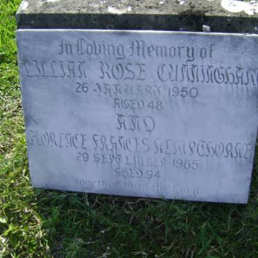 CUNNINGHAM Lillian Rose -1950 :: KEMPTHORNE Florence Francis -1985