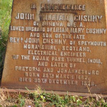 CUSHNY John William 1862-1926