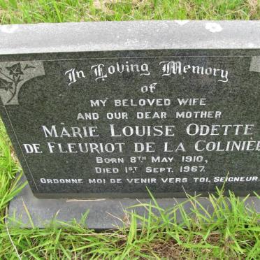 COLINIERE Marie Louise, De Fleuriot De La  1910-1967