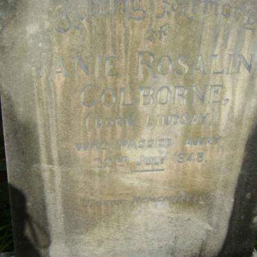 COLBORNE Janie Rosalind nee LINDSAY -1948