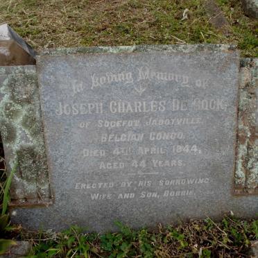 COCK Joseph Charles, de -1944