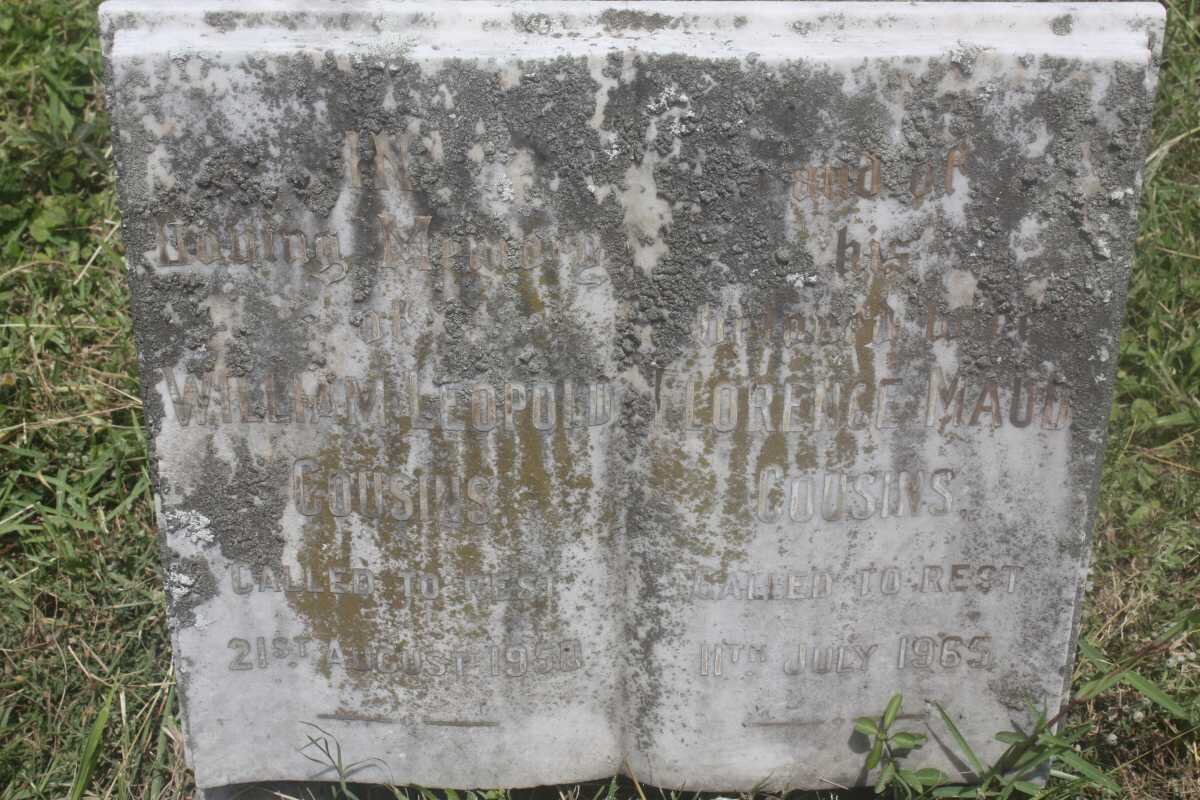 COUSINS William Leopold -1950 &amp; Florence Maud -1965