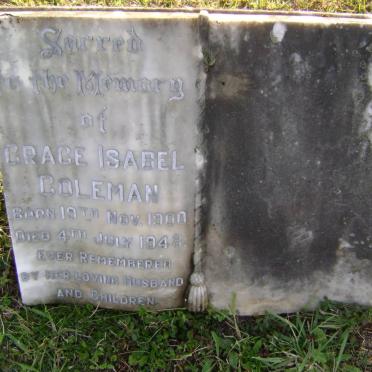 COLEMAN Grace Isabel 1900-1948