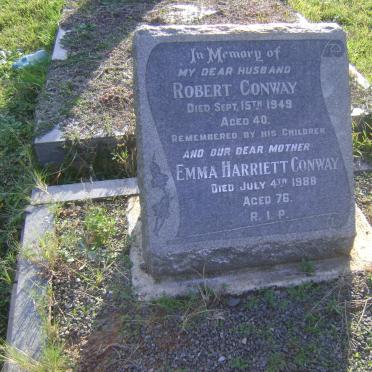 CONWAY Robert -1949 &amp; Emma Harriett -1988