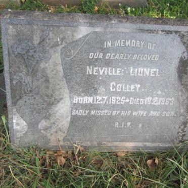 COLLEY Neville Lionel 1925-1963