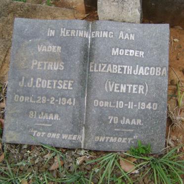 COETSEE Petrus J.J. -1941 &amp; Elizabeth Jacoba VENTER -1940