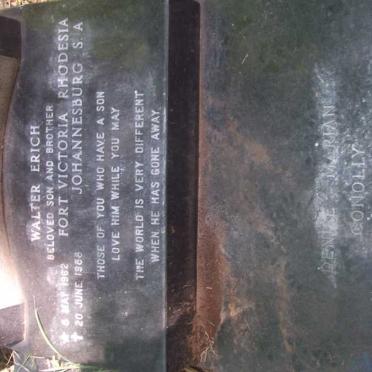 CONNOLLY Walter Erich 1962-1988 :: CONNOLLY Denise Marian 1940-1997