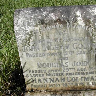 COLTMAN John Ingram -1963 &amp; Hannah -1982 :: COLTMAN Douglas John -1948