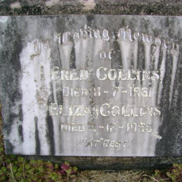 COLLINS Fred -1931 &amp; Eliza -1955