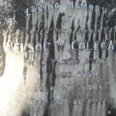 COLEGATE Nelson W. -1938