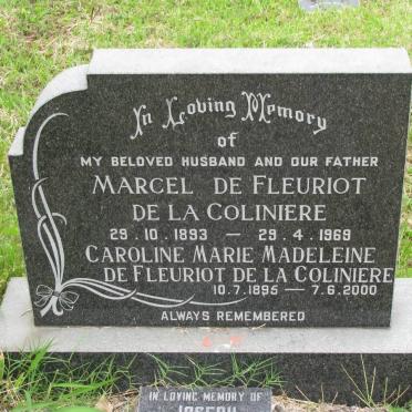 COLINIERE Marcel, De Fleuriot De La 1893-1969 &amp; Caroline Marie Madeleine 1895-2000