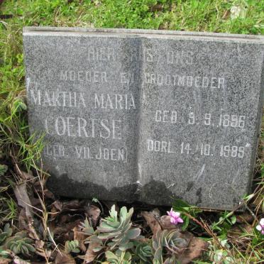 COERTSE Martha Maria nee VILJOEN 1896-1989