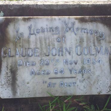 COLMAN Claude John -1954