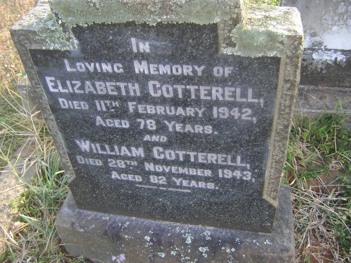 COTTERELL William -1943 &amp; Elizabeth -1942