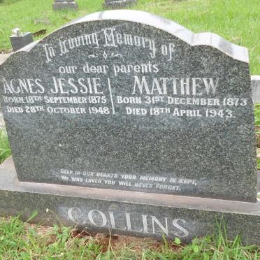 COLLINS Matthew 1873-1943 &amp; Agnes Jessie 1875-1948