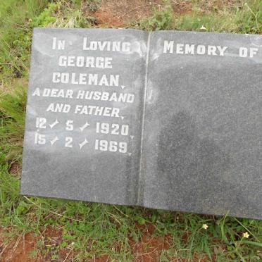 COLEMAN George 1920-1969