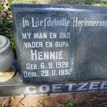 COETZEE Hennie 1928-1992
