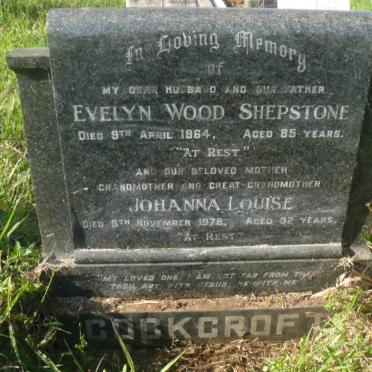 COCKROFT Evelyn Wood Shepstone -1964 &amp; Johanna Louise -1978
