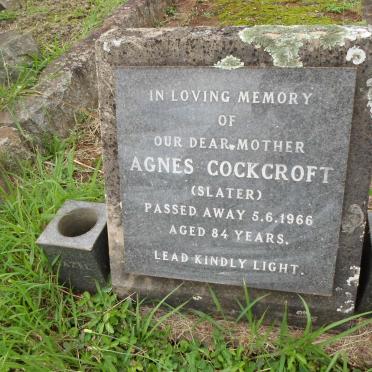 COCKCROFT Agnes nee SLATER -1966
