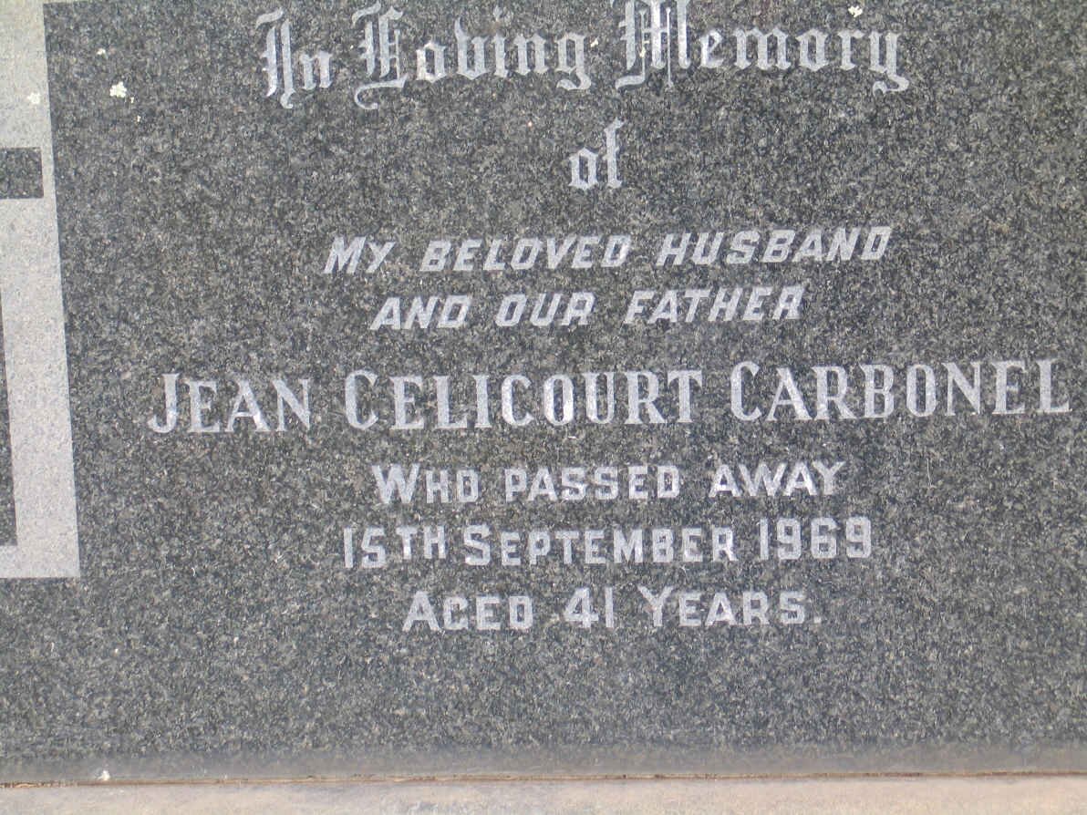 CARBONEL Jean Celicourt -1969