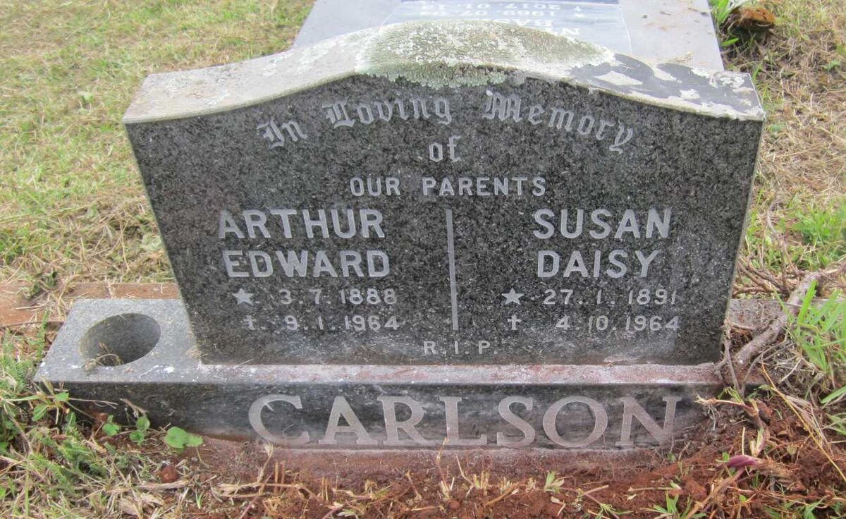 CARLSON Arthur Edward 1888-1964 &amp; Susan Daisy 1891-1964