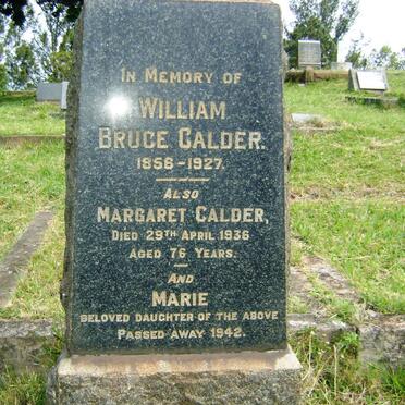 CALDER William Bruce 1856-1927 &amp; Margaret -1936 :: CALDER Marie -1942