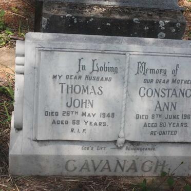 CAVANAGH Thomas John -1948 &amp; Constance Ann -1967