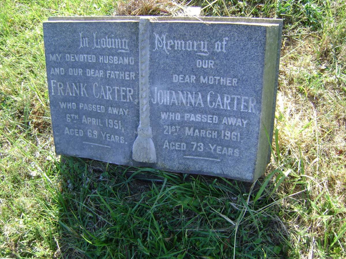 CARTER Frank -1951 &amp; Johanna -1961