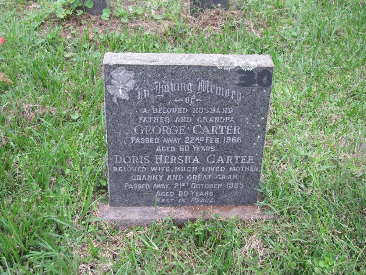 CARTER George -1966 &amp; Doris Hersha -1985