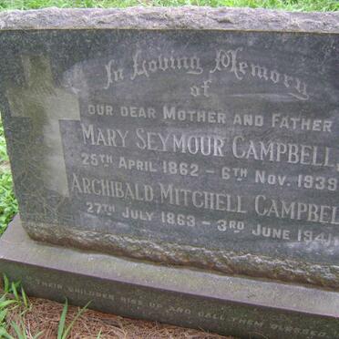 CAMPBELL Archibald Mitchell 1863-1941 &amp; Mary Seymour 1862-1939