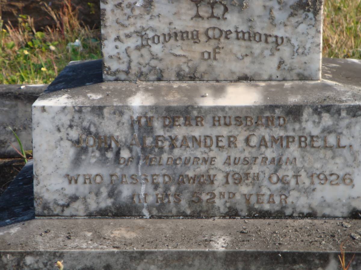 CAMPBELL John Alexander -1926
