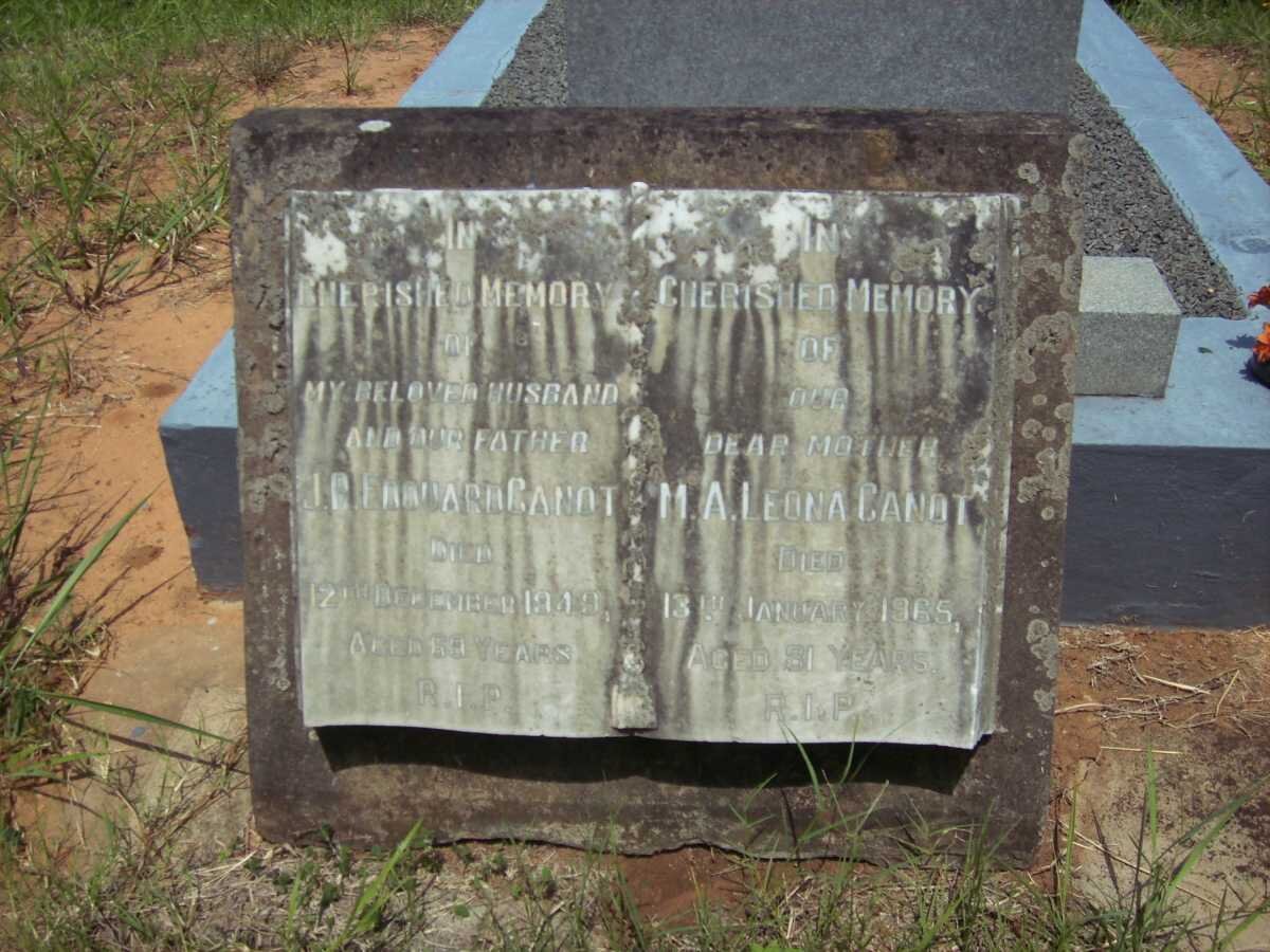 CANOT J.R. Edouard -1949 &amp; M.A. Leona -1965