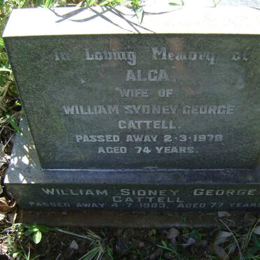 CATTELL William Sidney George -1983 &amp; Alga -1978