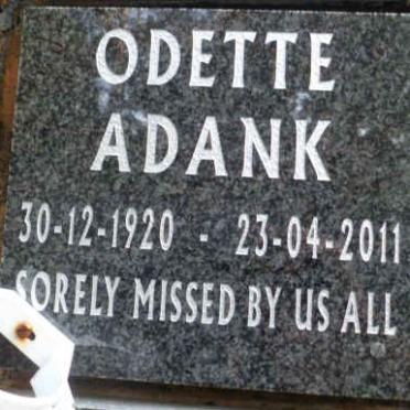ADANK Odette 1920-2011