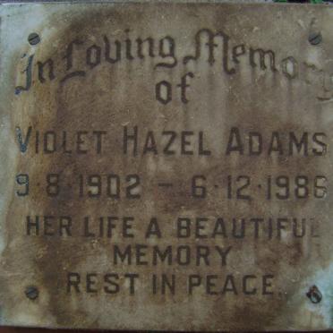 ADAMS Violet Hazel 1902-1986