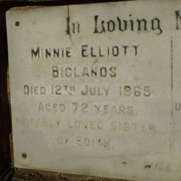 ADENDORFF Vincent Edgar -1969 &amp; Edith -1981 :: BIGLANDS Minnie Elliott -1965