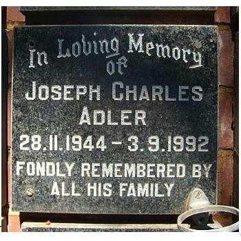 ADLER Joseph Charles 1944-1992