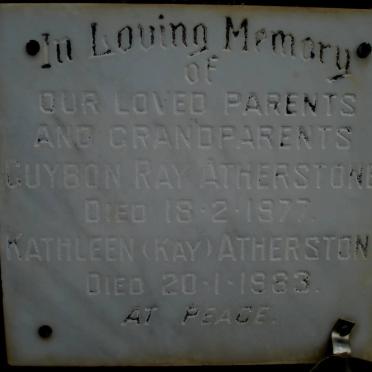 ATHERSTONE Guybon Ray -1977 &amp; Kathleen -1983