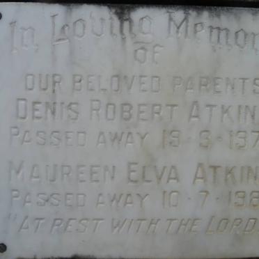 ATKINS Denis Robert -1973 &amp; Maureen Elva -1989