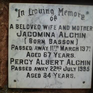 ALCHIN Percy Albert -1995 &amp; Jacomina BASSON -1971