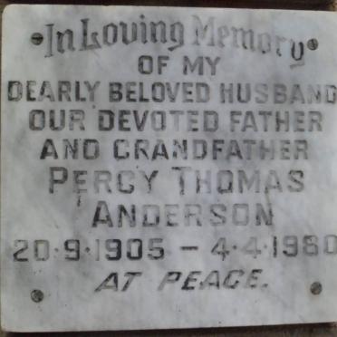 ANDERSON Percy Thomas 1905-1980