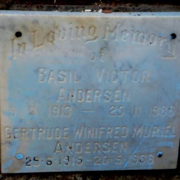 ANDERSEN Basil Victor 1913-1986 &amp; Gertrude Winifred Muriel 1915-1988