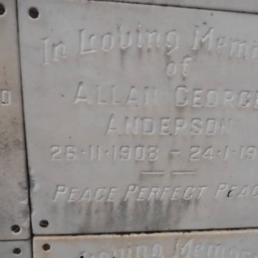 ANDERSON Allan George 1908-1974