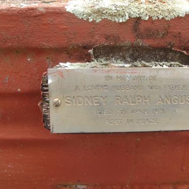 ANGUS Sidney Ralph -1971 &amp; Lea Marie -2010