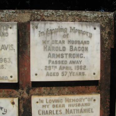 ARMSTRONG Harold Bacon -1962
