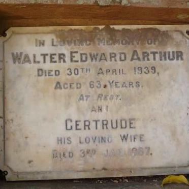 ARTHUR Walter Edward -1939 &amp; Gertrude -1967