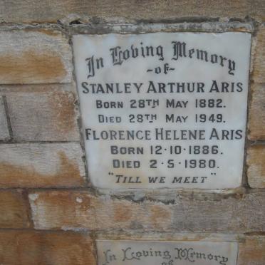ARIS Stanley Arthur 1882-1949 &amp; Florence Helene 1886-1980
