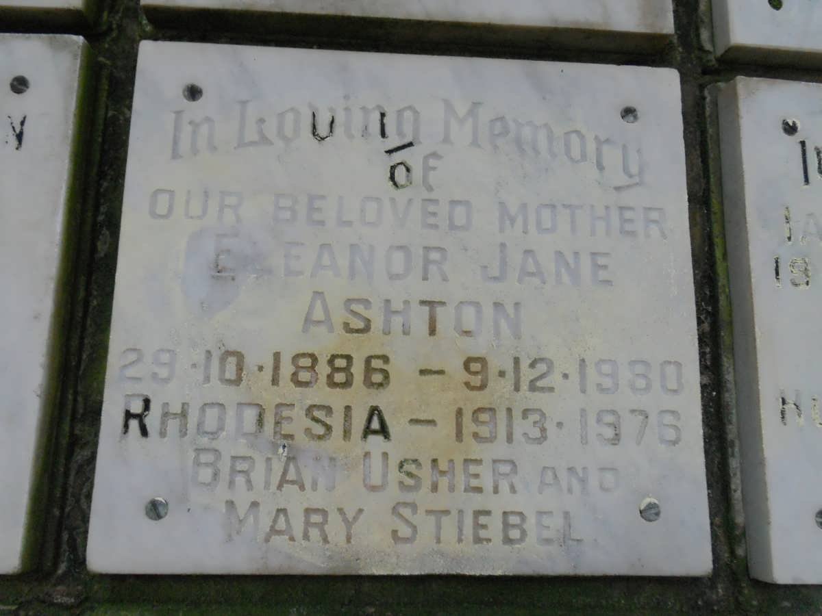 ASHTON Eleanor Jane 1886-1980